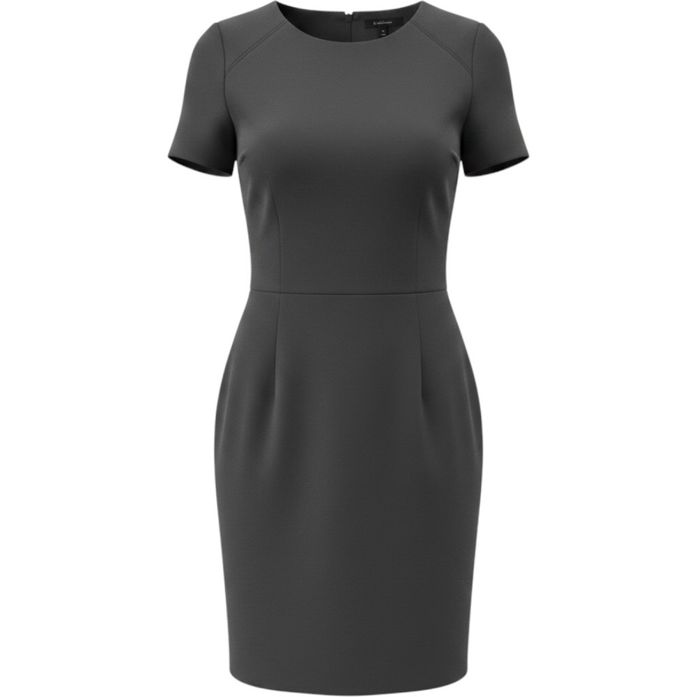Stills Black Short Sleeve‎ Sheath Dress Career Minimalist EU 36 PR 38